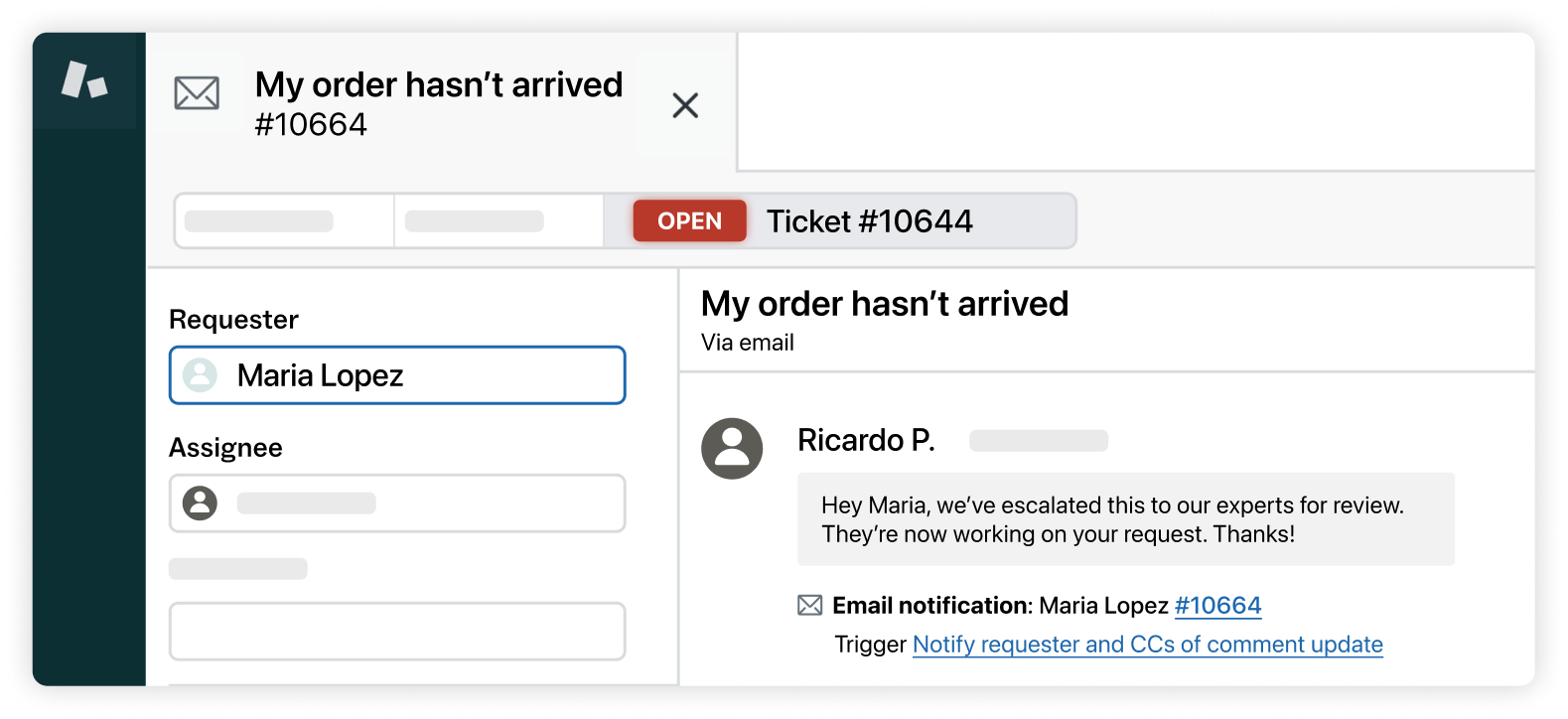 Email notification trigger