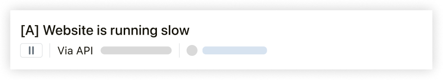 Per API erstelltes Ticket