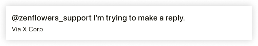 Ticket créé via une interaction X Corp