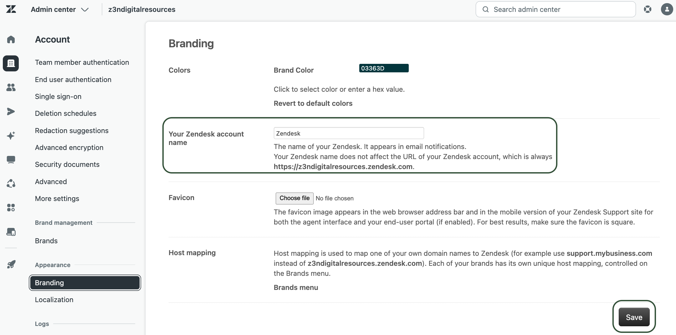 Account name