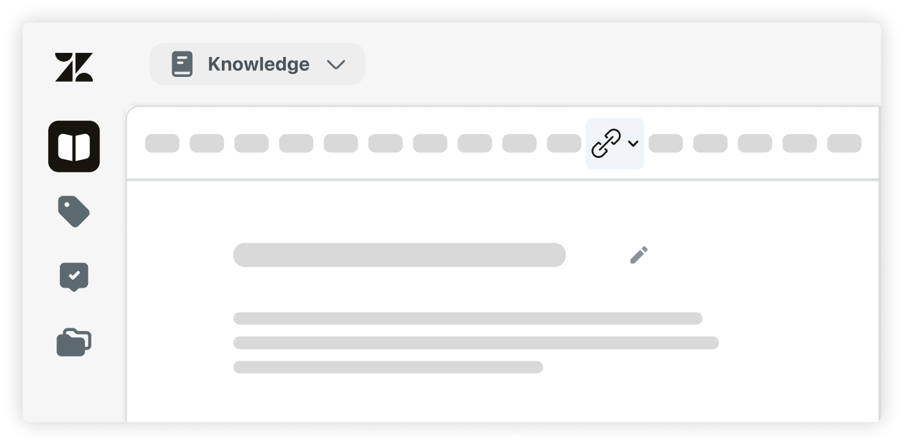 Insert link button in article editor