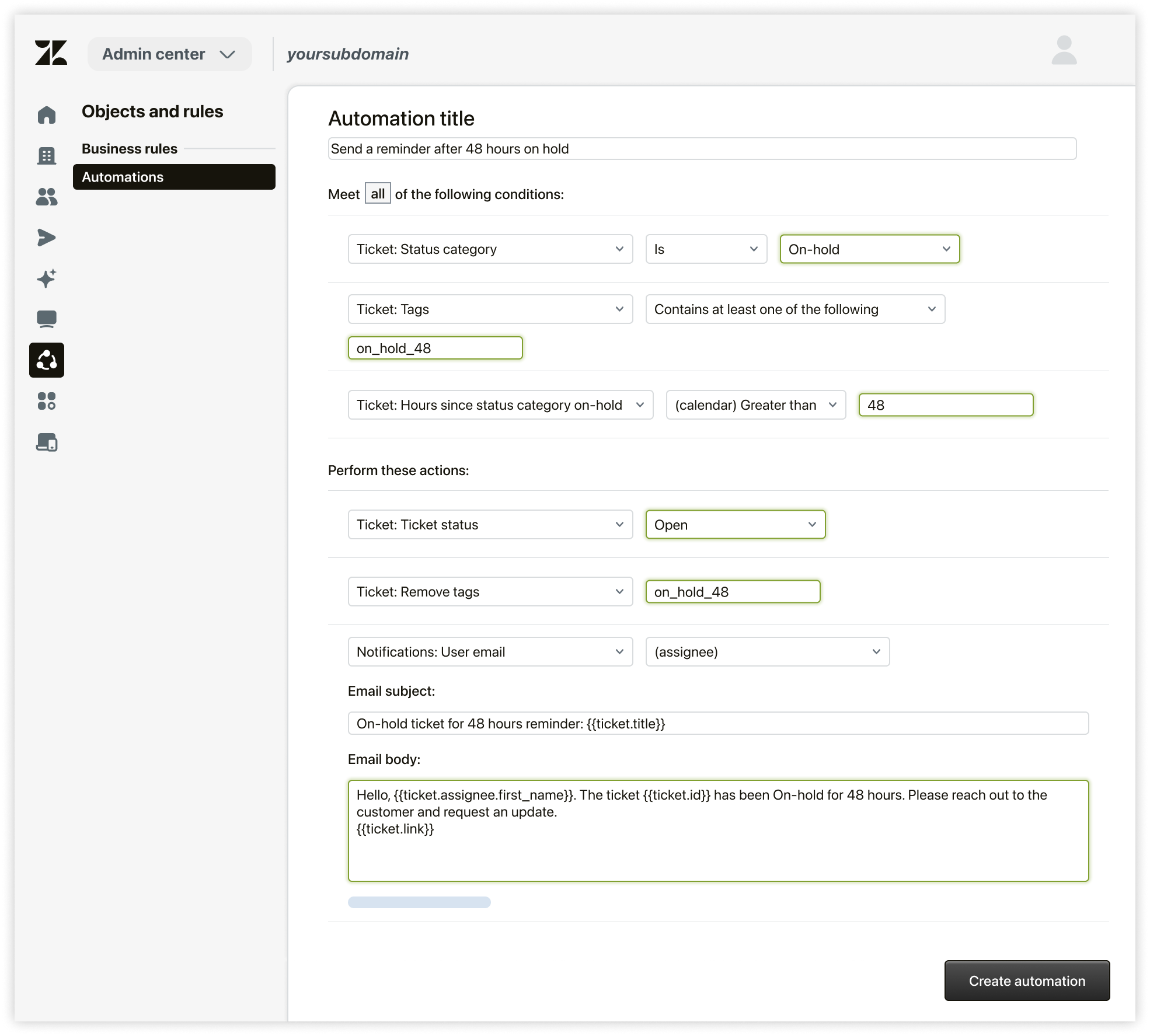 Automatización que recuerda a los agentes asignados los tickets en espera.png