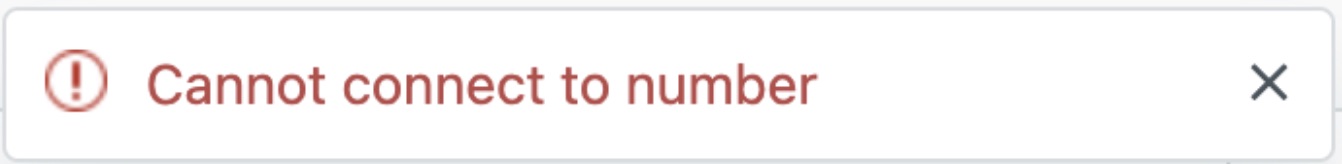 Numéro injoignable