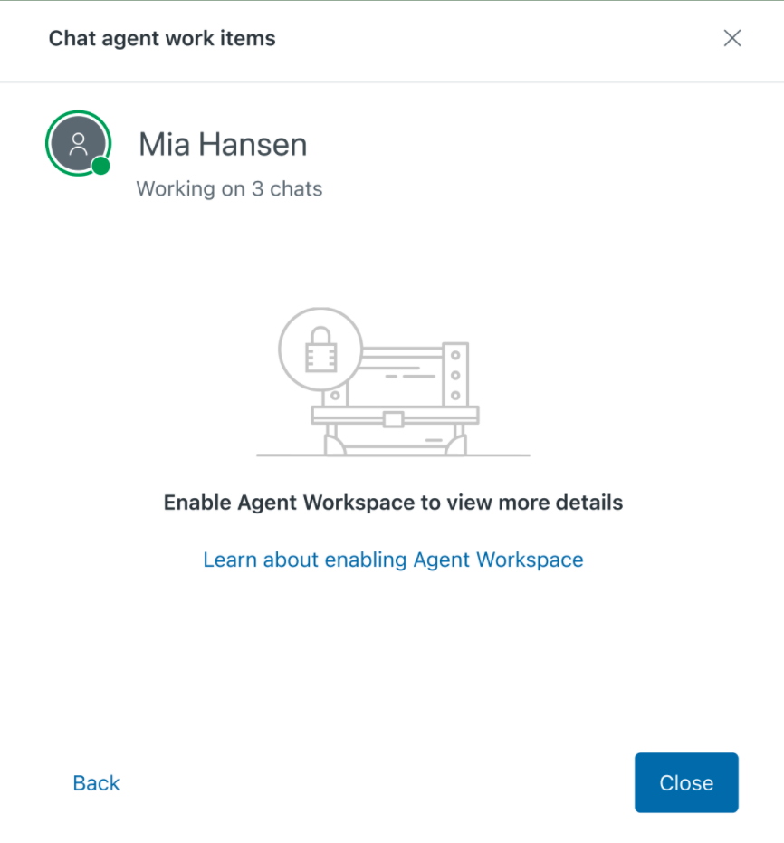 Enable Agent Workspace to view more details