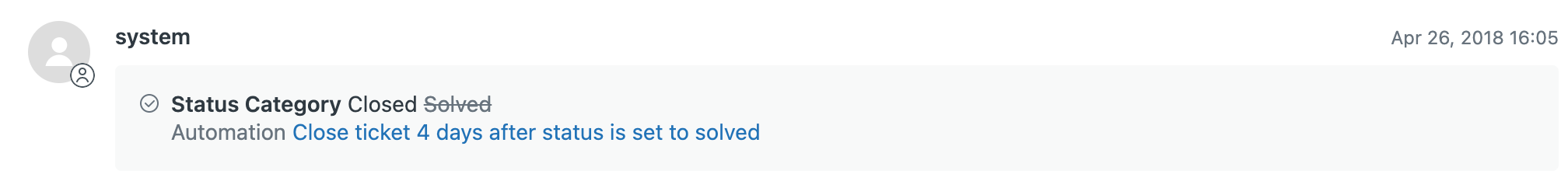 Automation close ticket 4 days after status is set to solved