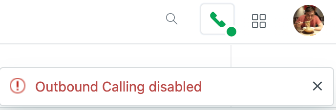 Outbound Calling disabled