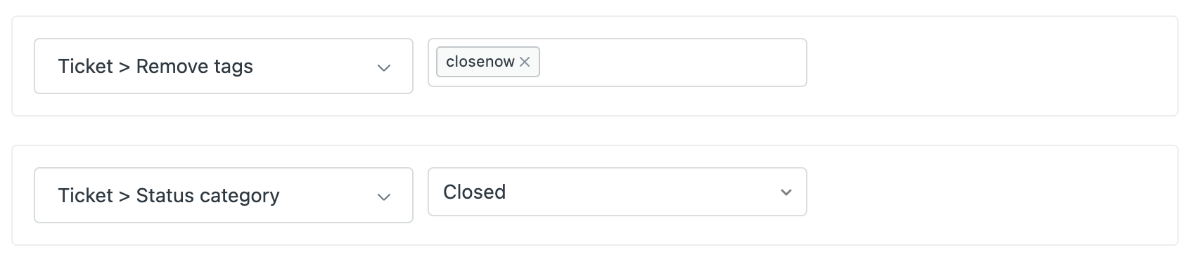 remover a tag closenow e alterar a categoria do status para closed