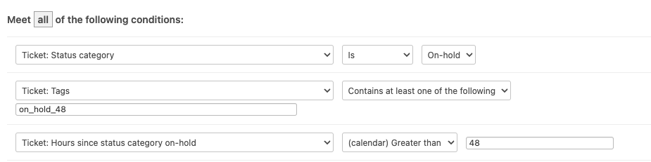 conditions to create the first automation