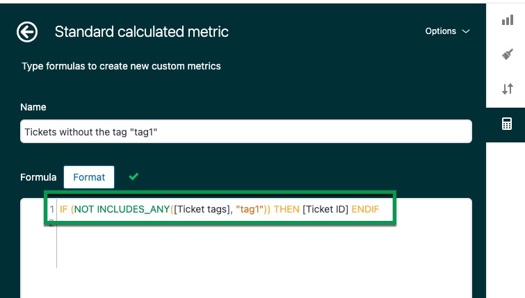 Formula editor with formula added