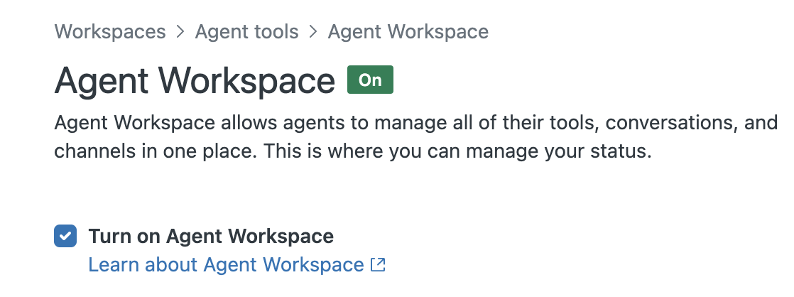 Espace de travail d’agent