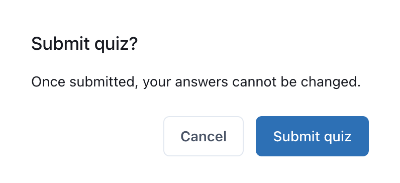 submit quiz