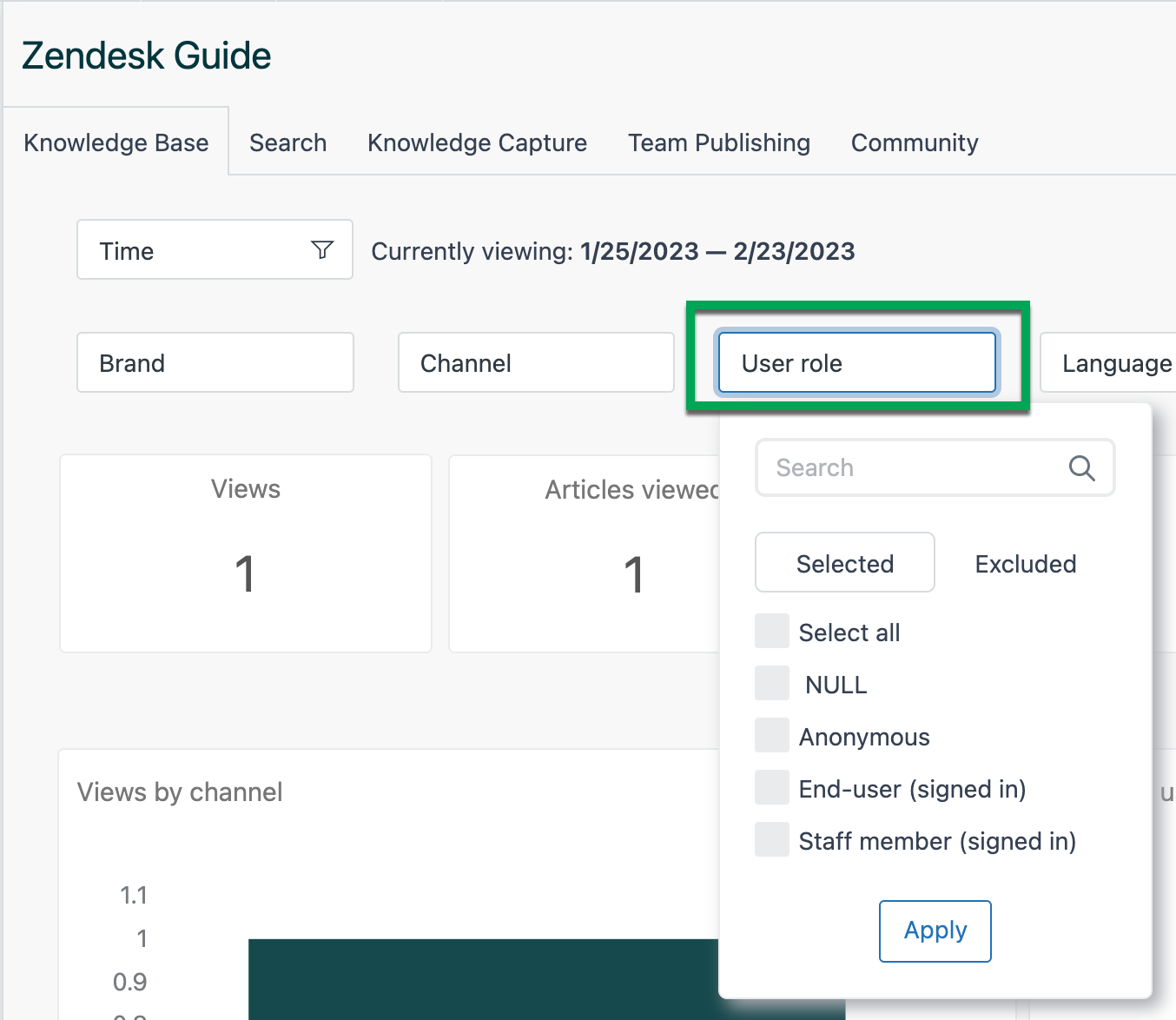 ruolo utente nel dataset della Knowledge base