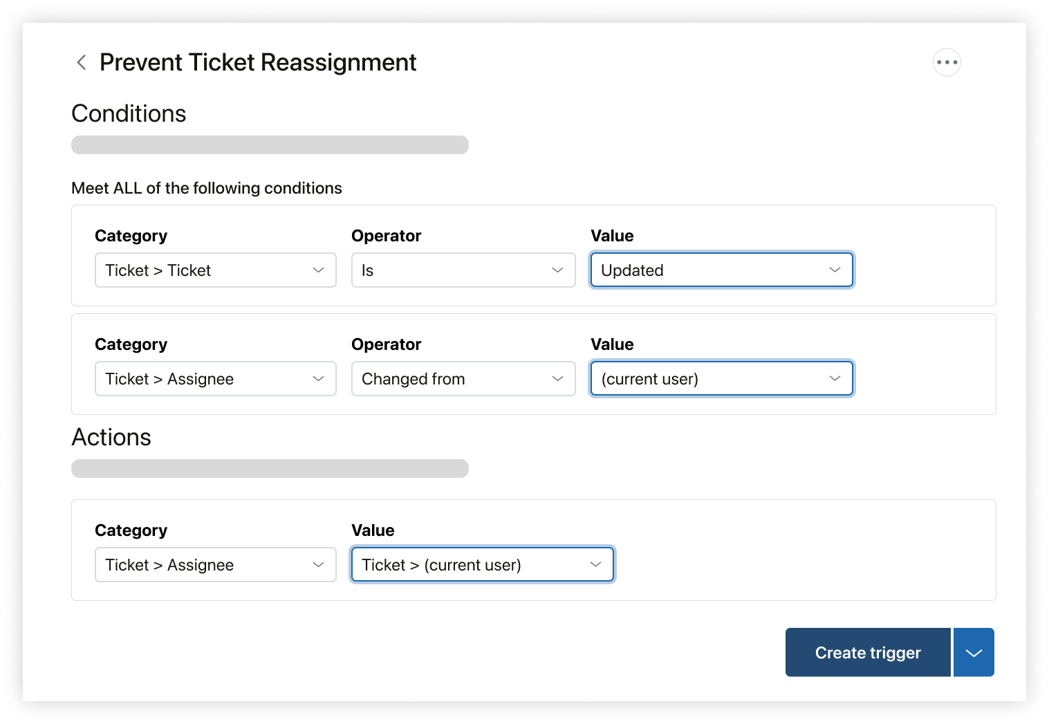 Impedisce agli agenti di riassegnare i ticket trigger.png