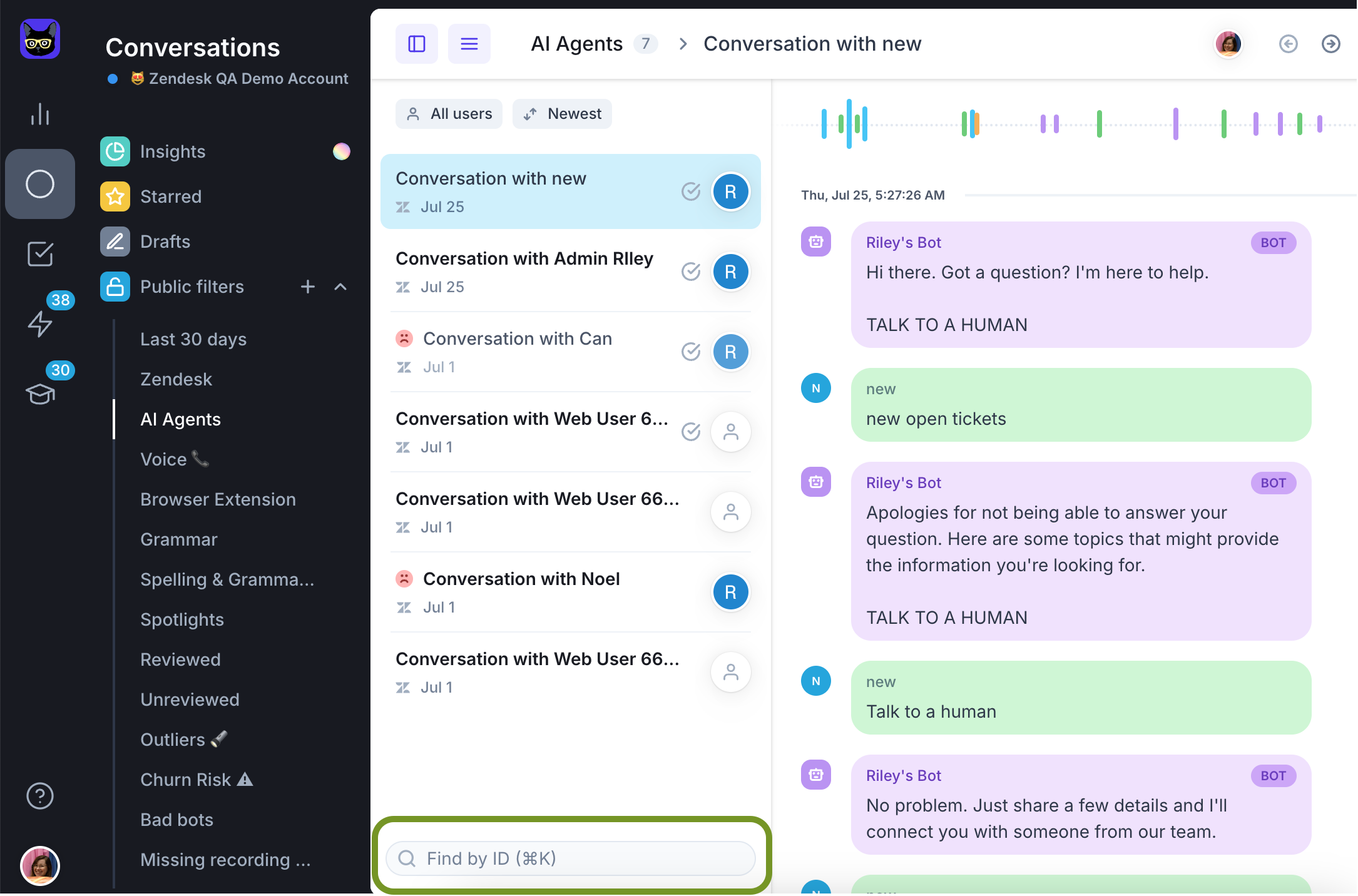 barra de búsqueda de tickets
