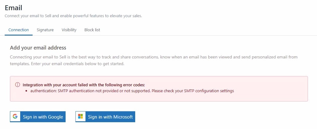 未提供或不支持 SMTP 身份验证
