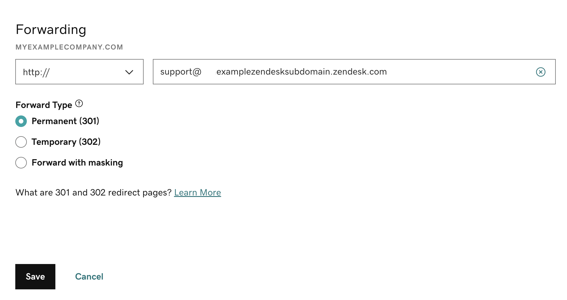 Forwarding settings of GoDaddy domain.png