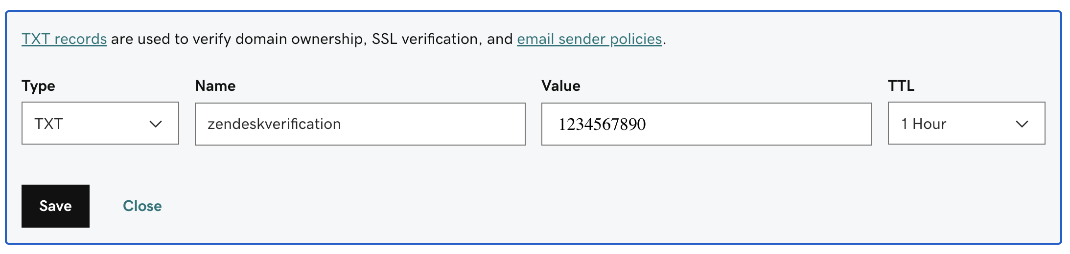 TXT zendesk 验证记录.png