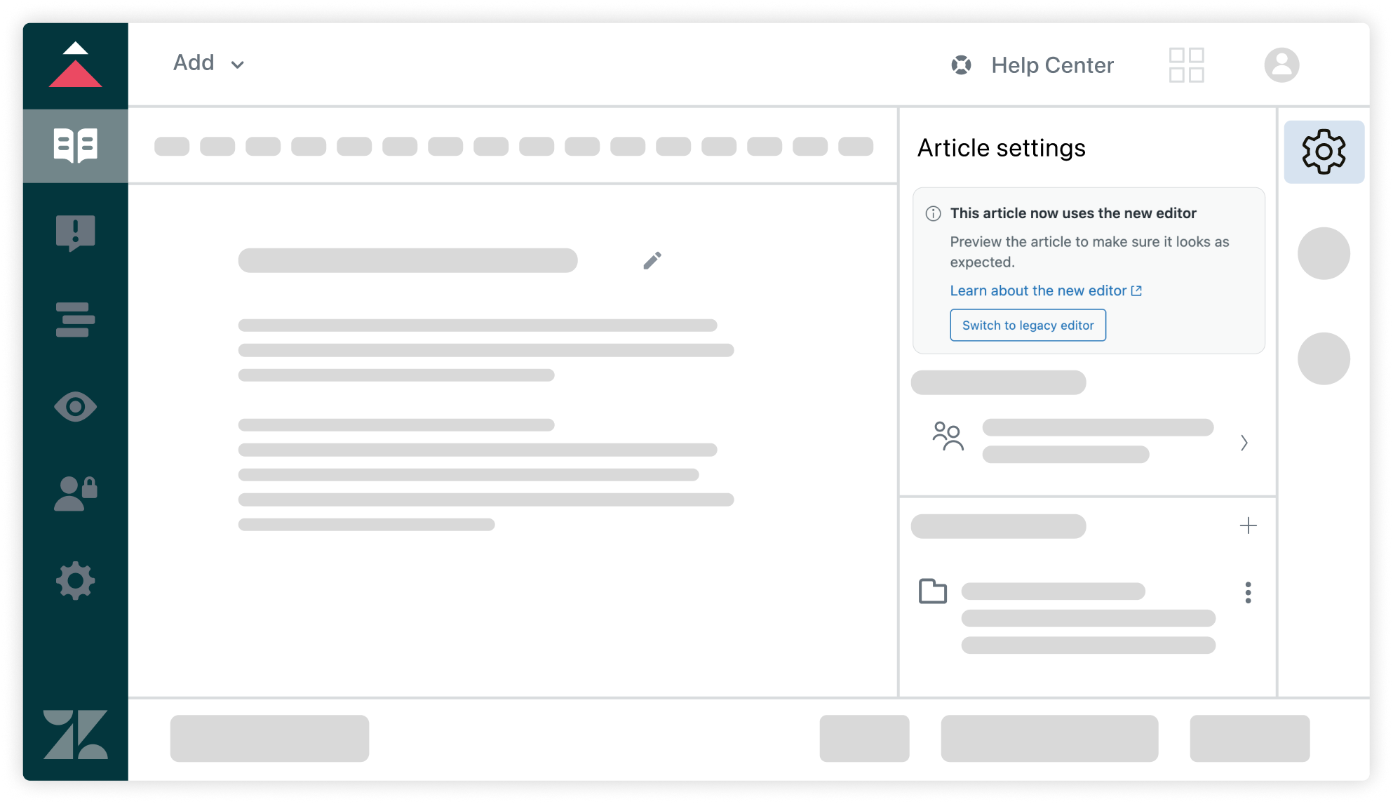 Cambiar al editor heredado