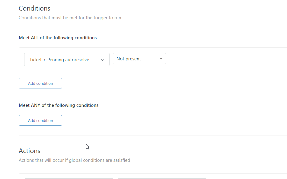 Announcing changes to the trigger conditions and actions drop-down ...