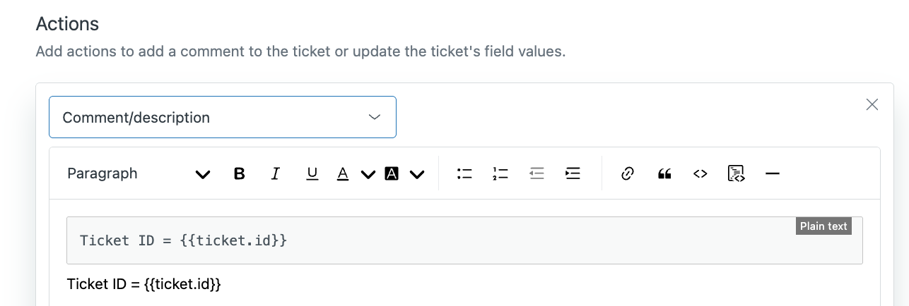 Éditeur de texte enrichi avec des espaces réservés dynamiques pour les modèles de notification