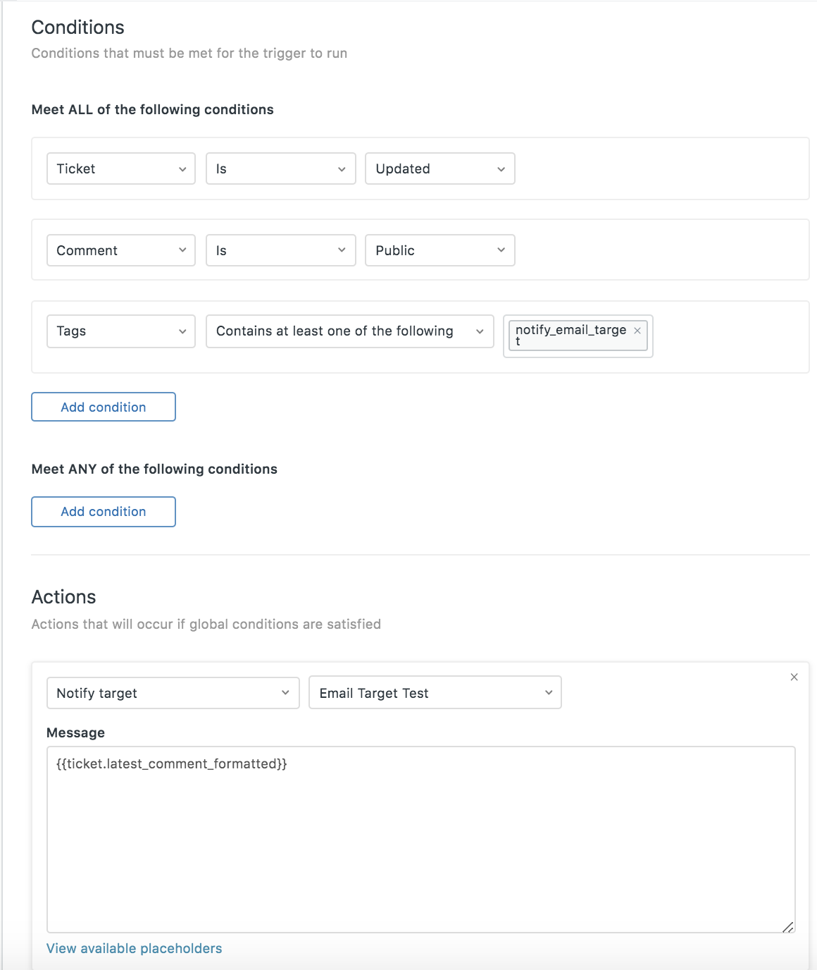 zen desk automatic ticket response