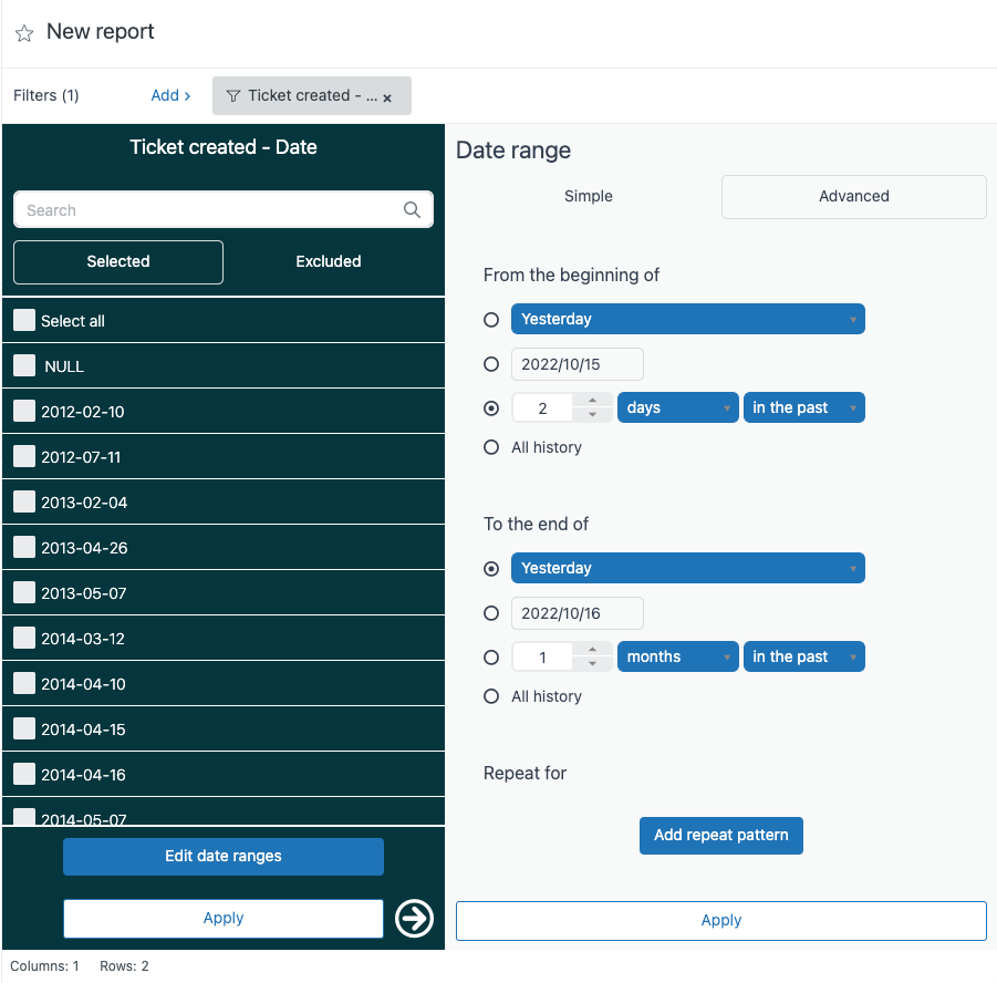 Ability to set a custom date range for custom date attributes – Zendesk ...