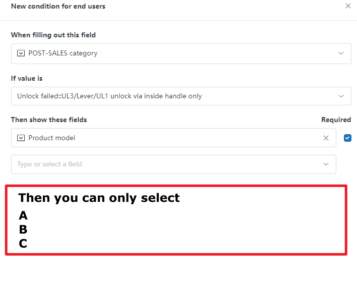 Form add one condition Zendesk help