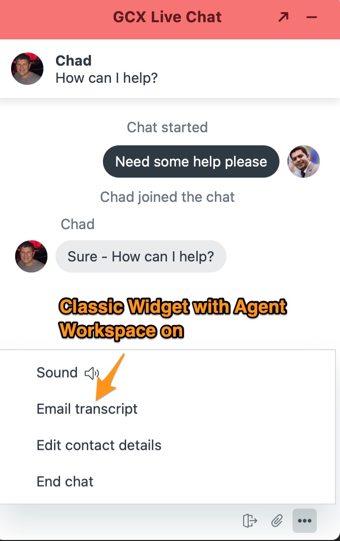 Email chat