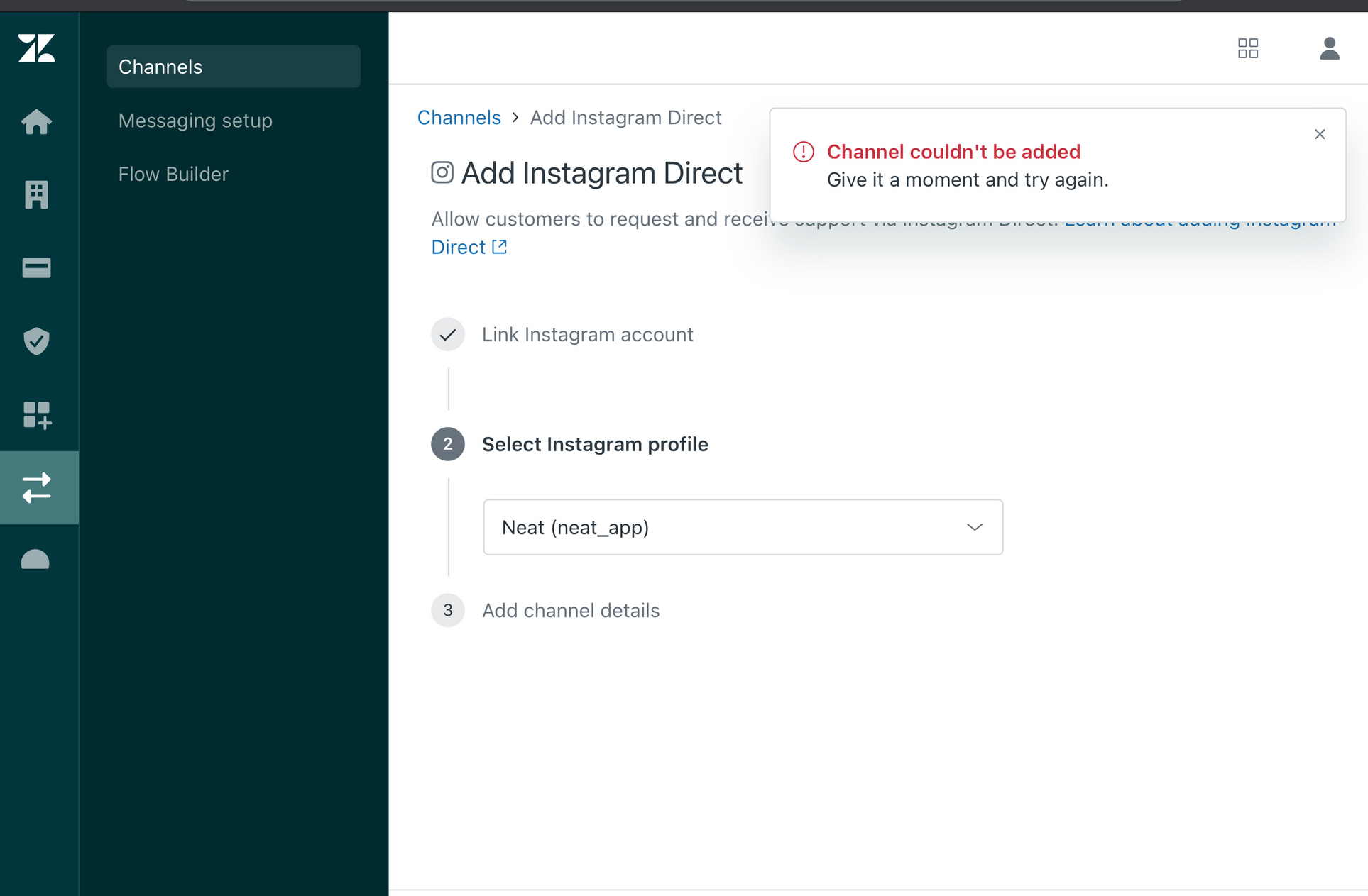 Adding and configuring Instagram Direct Zendesk help