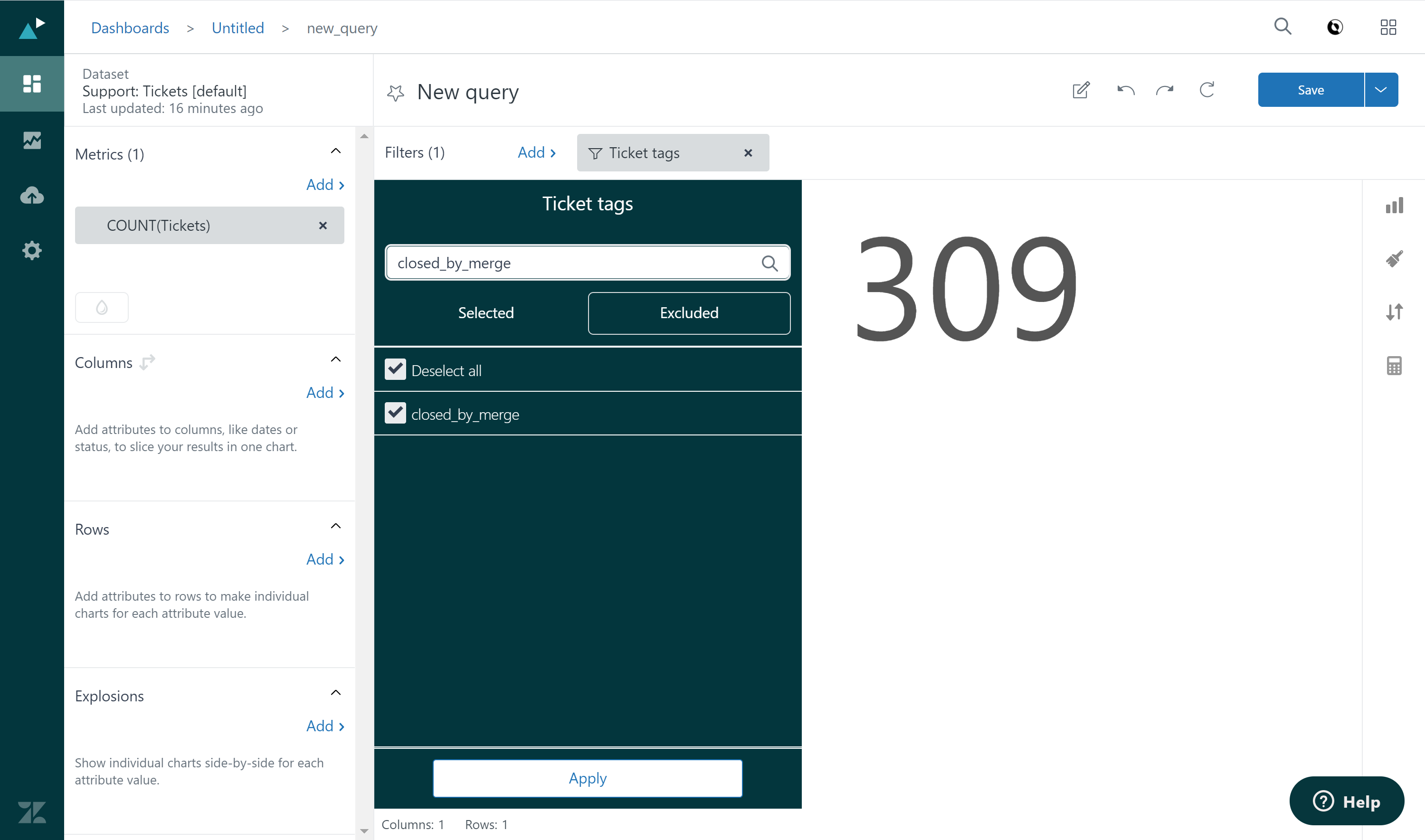 Explore recipe Reporting on nested dropdown fields Zendesk help