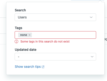 Search - Tag - size-xs